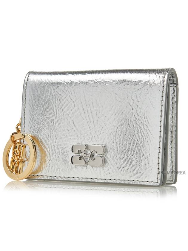 Bou Flap Card Wallet Silver - GANNI - BALAAN 3