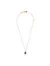 Swan Pendant Metal Necklace Black Rose Gold - SWAROVSKI - BALAAN 3