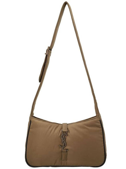 Le 5 A 7 Regenerated Nylon Shoulder Bag Brown - SAINT LAURENT - BALAAN 2