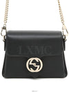 Interlocking GG chain mini cross bag 607720 black - GUCCI - BALAAN 1