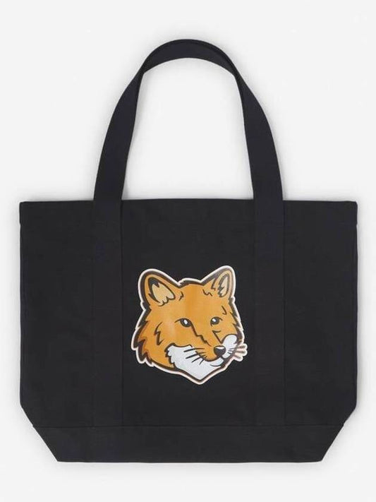 Fox Head Print Tote Bag Black - MAISON KITSUNE - BALAAN 2