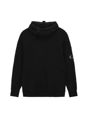 CP Company Diagonal Raise Fleece Hoodie Black 13CMSS054A 005086W - CP COMPANY - BALAAN 1