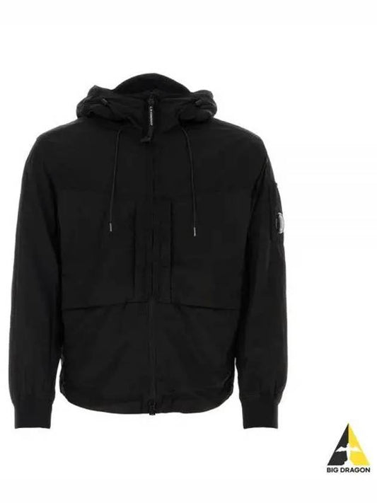 Lens Wappen Hooded Jacket Black - CP COMPANY - BALAAN 2