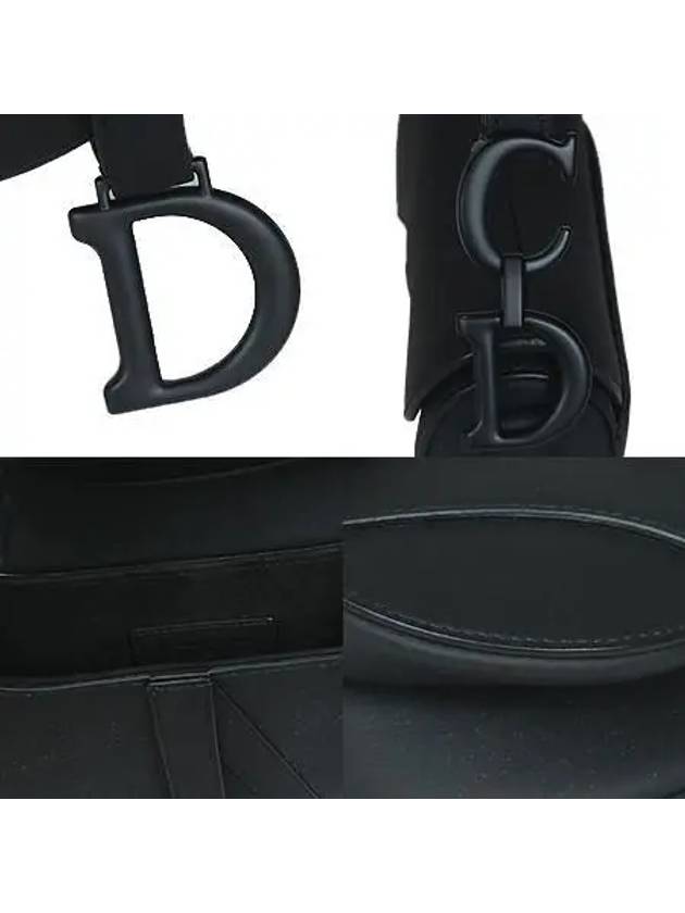 M0456 Matte Black Mini Saddle Shoulder Bag - DIOR - BALAAN 5