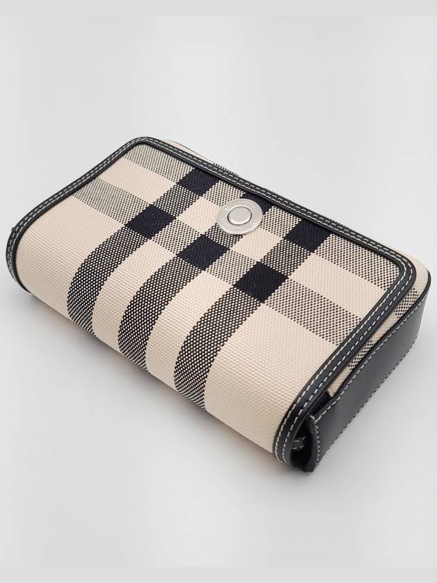 Check Jacquard Penny Cotton Mini Bag Beige - BURBERRY - BALAAN.