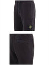 Waffen Patch Cotton Fleece Track Pants Black - STONE ISLAND - BALAAN 6