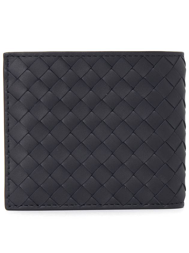 Men's Intrecciato Half Wallet Navy - BOTTEGA VENETA - BALAAN 3