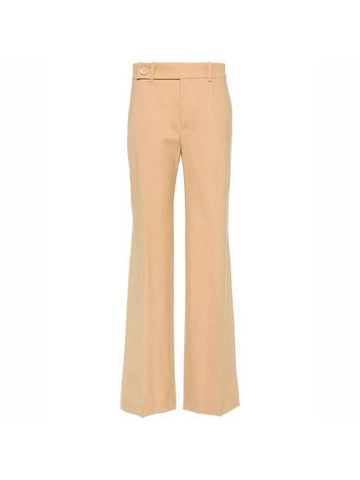 Signature Leg Straight Pants Beige - CHLOE - BALAAN 1