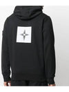 Men's Wappen Patch Box Logo Hoodie Black - STONE ISLAND - BALAAN 6