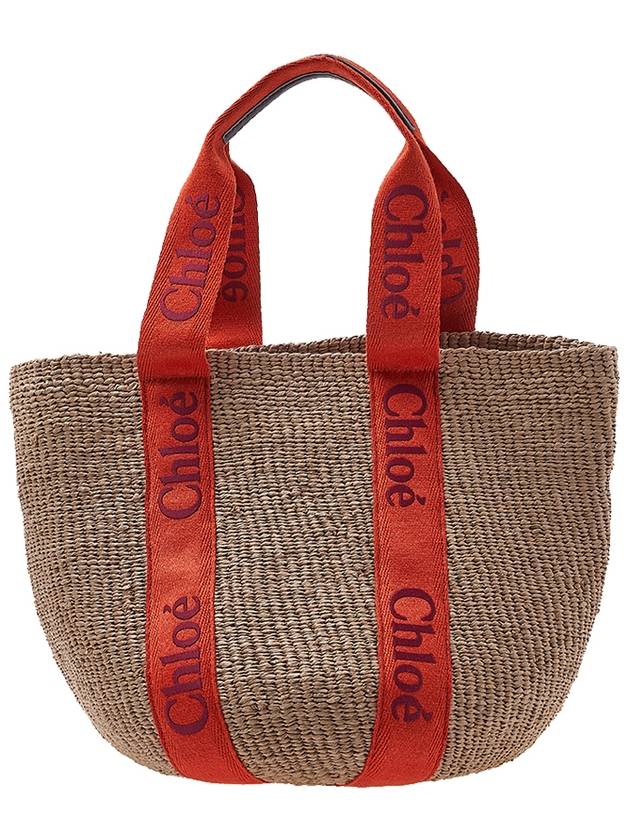 Woody Large Basket Tote Bag Red - CHLOE - BALAAN 4