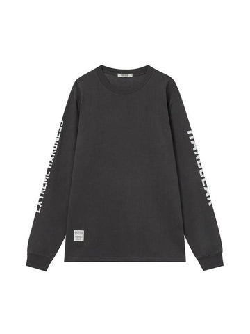 Logo Banding Long Sleeve T Shirt Charcoal - HARDGEAR APPAREL - BALAAN 1