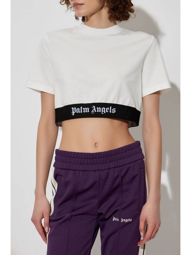 Palm Angels Top With Logo, Women's, White - PALM ANGELS - BALAAN 3