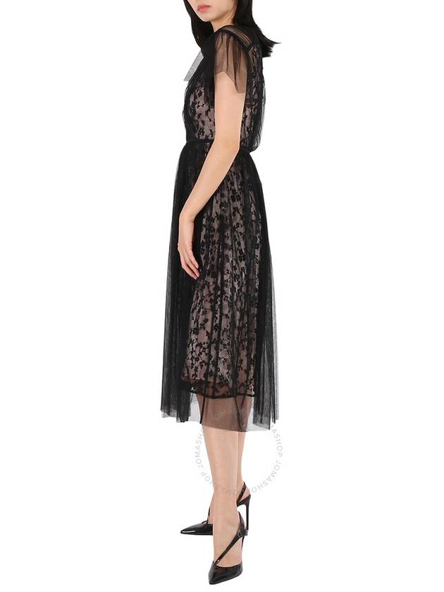 Burberry Ruffled Hem Embroidered Tulle Dress In Black, Brand Size 4 (US Size 2) - BURBERRY - BALAAN 3