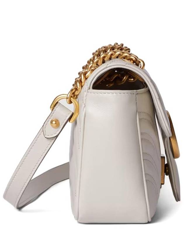 GG Marmont Mini Shoulder Bag Light Grey - GUCCI - BALAAN 4