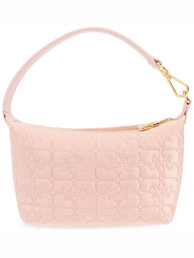 Butterfly Small Satin Shoulder Bag Pink - GANNI - BALAAN 4