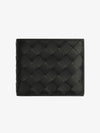 Intrecciato Leather Half Wallet Black - BOTTEGA VENETA - BALAAN 2