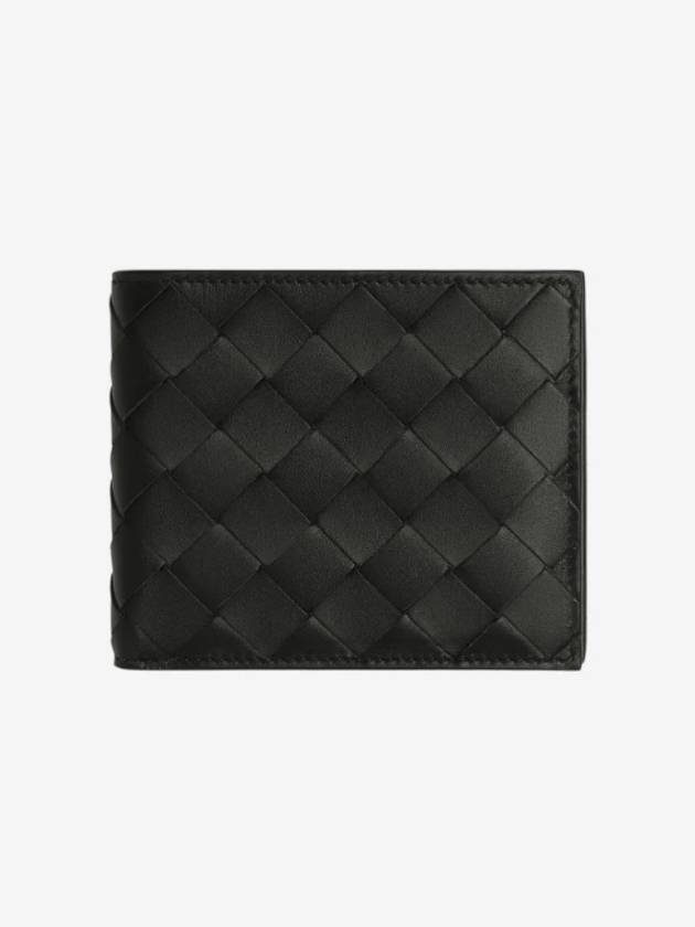 Intrecciato Leather Half Wallet Black - BOTTEGA VENETA - BALAAN 2