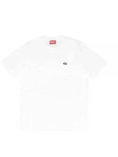 Women's Ovan D Patch Short Sleeve T-Shirt White - DIESEL - BALAAN 2