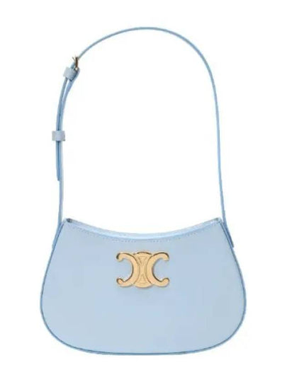 Calfskin Medium Tilly Shoulder Bag Light Blue - CELINE - BALAAN 2