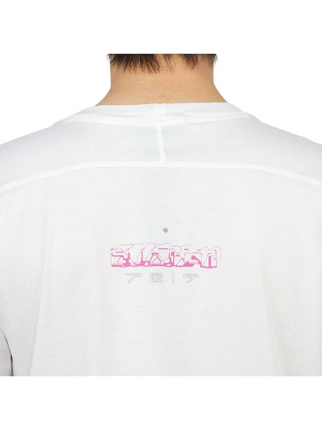 Shadow Back Graphic Print Short Sleeve T-Shirt  Natural White - STONE ISLAND - BALAAN 8