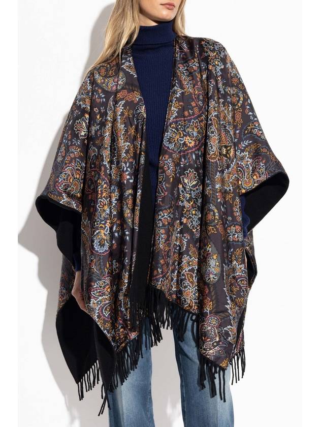 Etro Poncho With Floral Pattern, Women's, Multicolour - ETRO - BALAAN 3