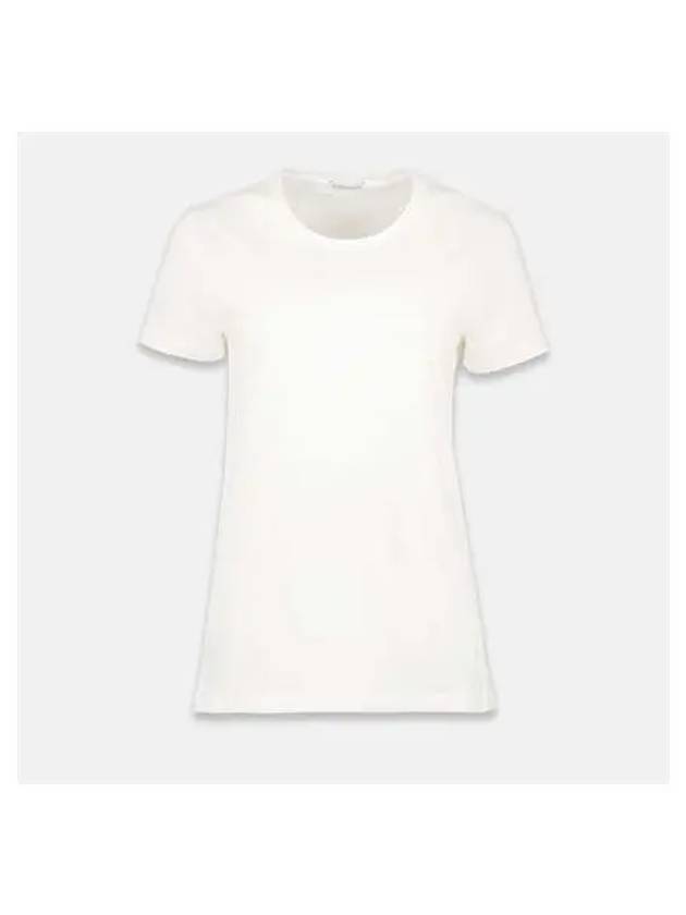 Logo Patch Jersey Cotton Short Sleeve T-Shirt Off White - MONCLER - BALAAN 2