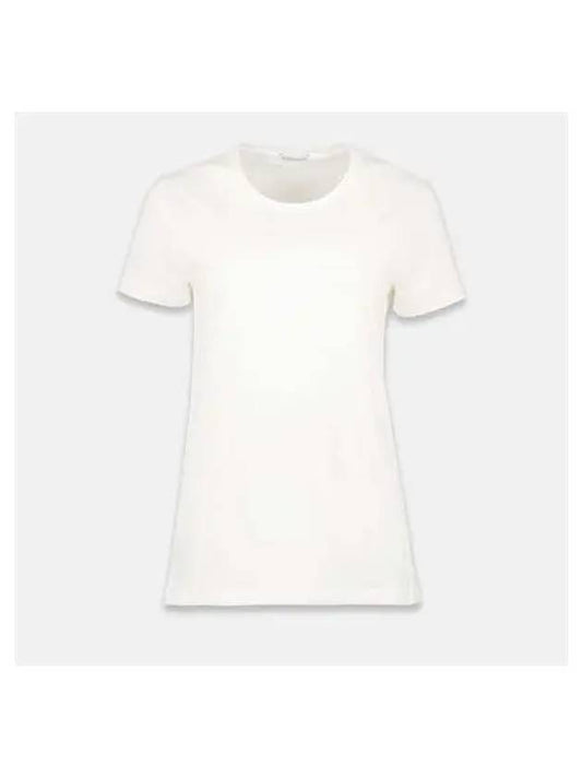 Logo Patch Jersey Cotton Short Sleeve T-Shirt Off White - MONCLER - BALAAN 2