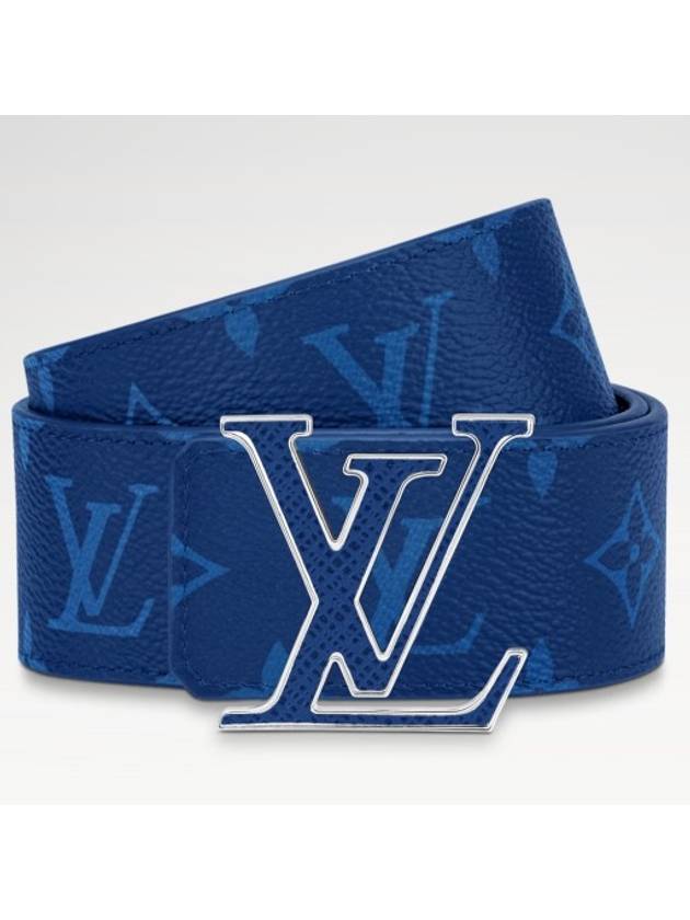 LV Initiales 40mm Reversible Leather Belt Blue - LOUIS VUITTON - BALAAN 1