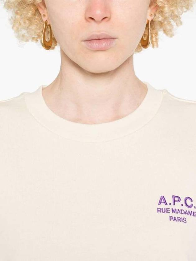 Rue Madame Cotton Sweatshirt Beige - A.P.C. - BALAAN 6