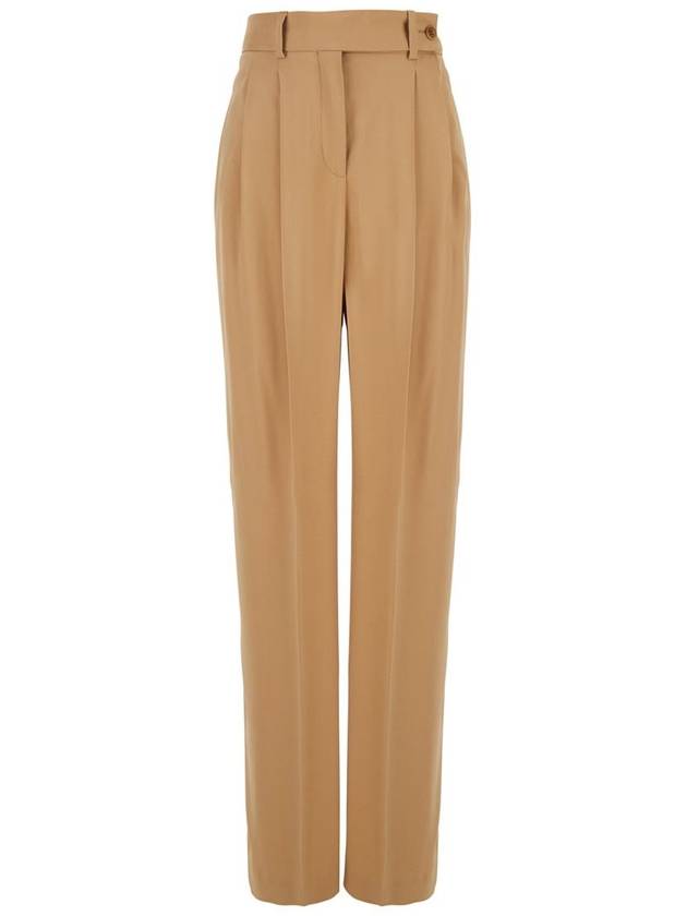 Pink Pants With High Waist And Belt Loops In Tech Fabric Stretch Woman - ALBERTA FERRETTI - BALAAN 1