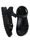 Women's Strap Logo Flavia Sandals Black - MONCLER - BALAAN 2