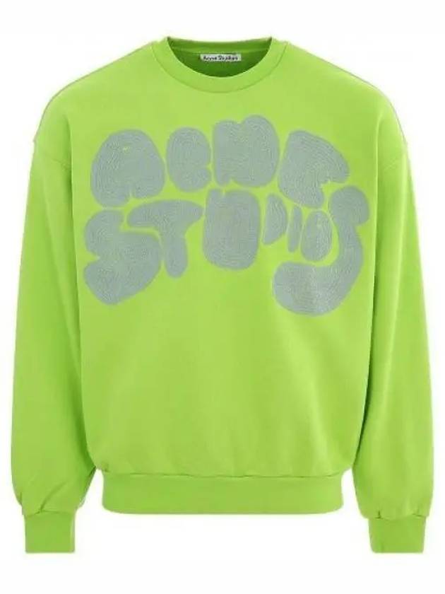 Bubble Logo Crew Neck Sweatshirt Green - ACNE STUDIOS - BALAAN 2