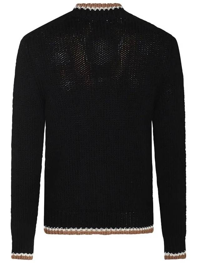 Wool Knit Top Black - MONCLER - BALAAN 3