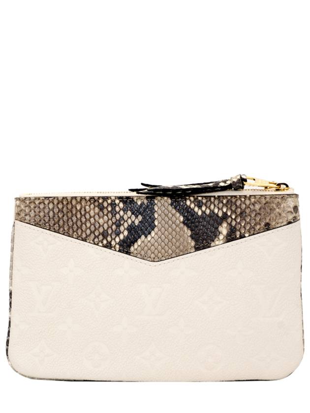 Women s Python Double Zip Pochette - LOUIS VUITTON - BALAAN 3