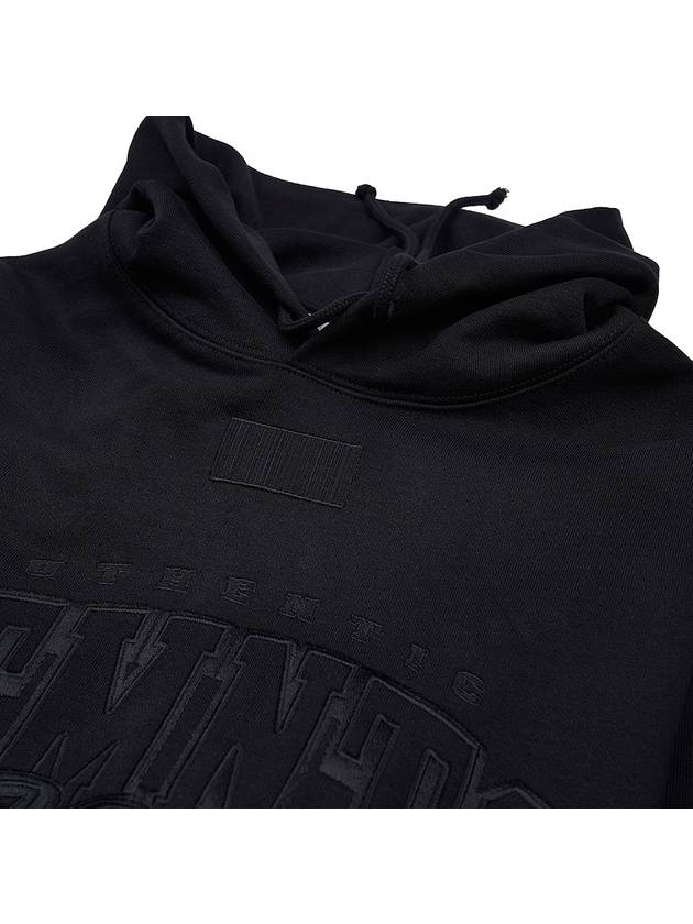 Embossed Logo Cotton Hoodie Black - VETEMENTS - BALAAN 5