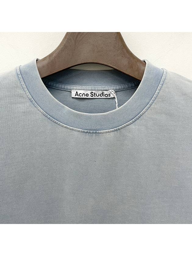 Back Logo Patch Crew Neck Short Sleeve T-Shirt Soft Blue - ACNE STUDIOS - BALAAN 7