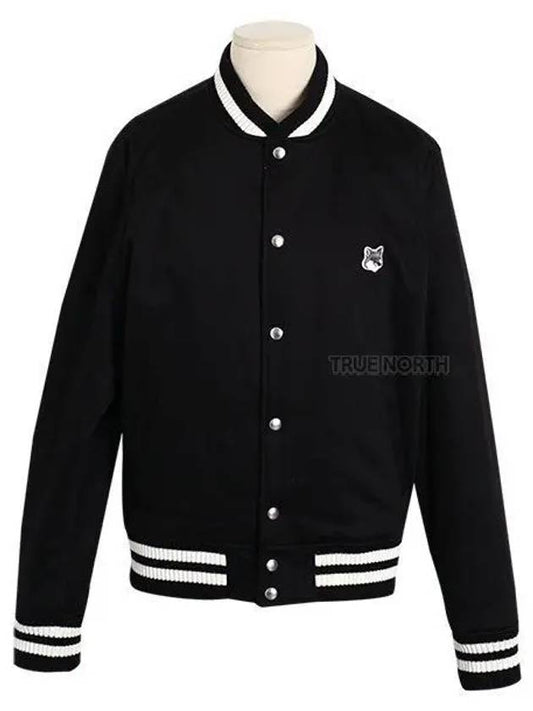 Cotton Satin Teddy Jacket Black - MAISON KITSUNE - BALAAN 2