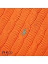 Women's Pony Embroidery Cable Knit Top Orange - POLO RALPH LAUREN - BALAAN 5