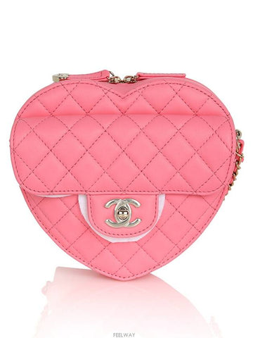 Limited pink heart gold CC logo cross bag chain AS3191 - CHANEL - BALAAN 1