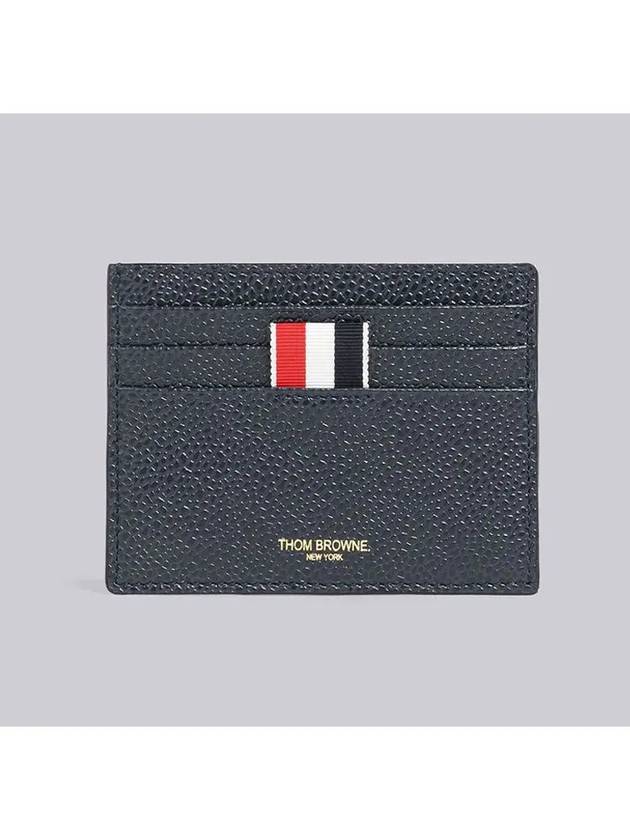 Pebble Grain Anchor Card Wallet Navy - THOM BROWNE - BALAAN 3