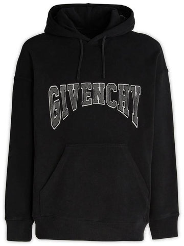 Logo Print Drawstring Hoodie Black - GIVENCHY - BALAAN 1