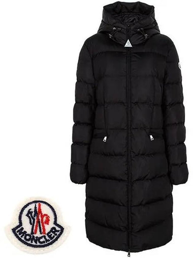 Black Avocet Logo Long Down Jacket AVOCETTE 999 1208773 - MONCLER - BALAAN 1