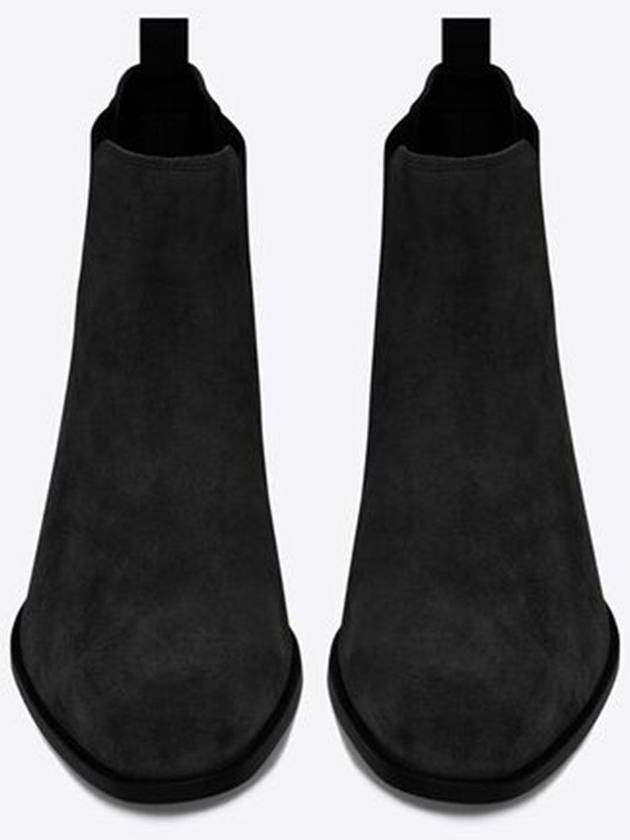 Suede Classic Wyatt Chelsea Boots Black - SAINT LAURENT - BALAAN 7