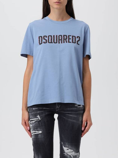 T-shirt Dsquared2 in cotone con logo stampato - DSQUARED2 - BALAAN 1