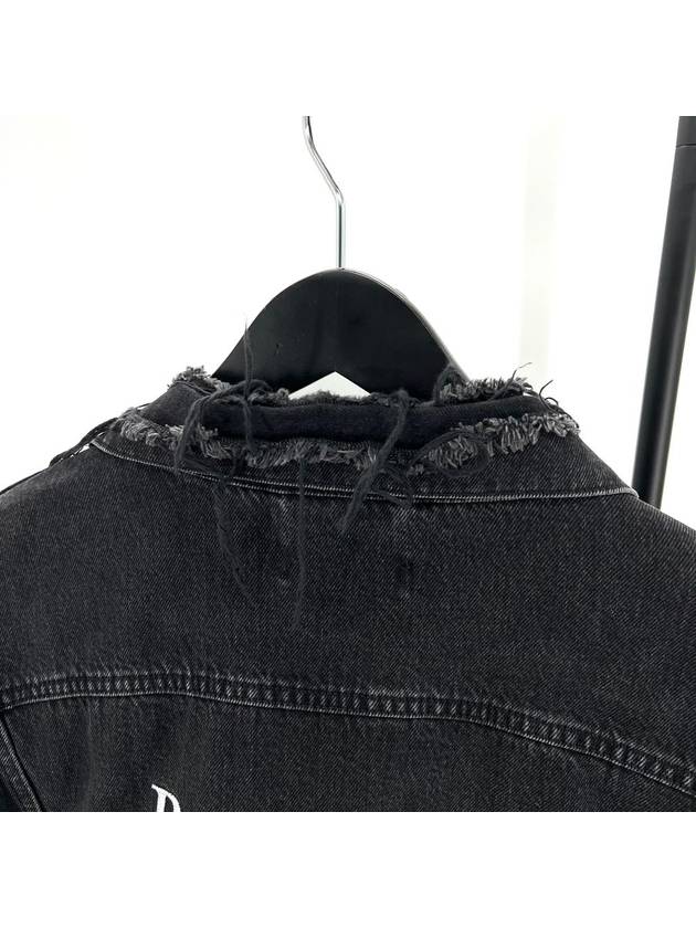 Wave logo embroided denim jacket - BALENCIAGA - BALAAN 3