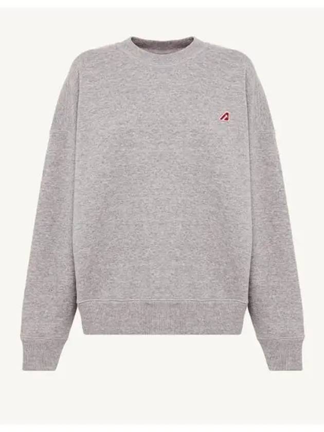 Women's Logo Patch Sweatshirt Gray - AUTRY - BALAAN 1