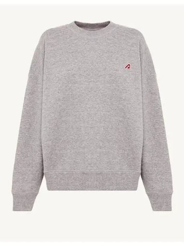 Women's Logo Patch Sweatshirt Gray - AUTRY - BALAAN 1