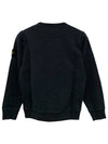 Kids Organic Cotton Fleece Sweatshirt Black - STONE ISLAND - BALAAN 4