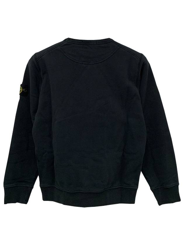 Kids Wappen Patch Organic Cotton Fleece Sweatshirt Black - STONE ISLAND - BALAAN 4