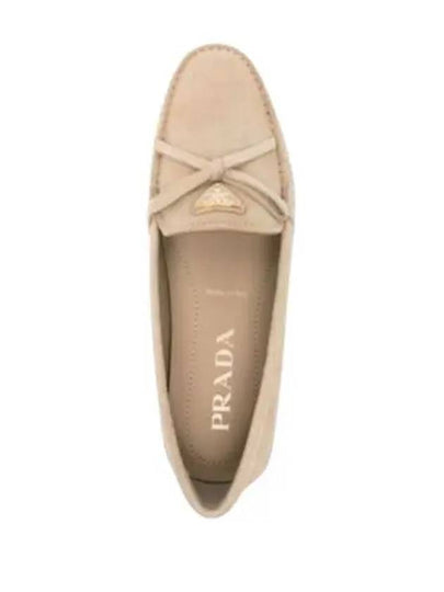 Triangle Logo Driving Shoes Beige - PRADA - BALAAN 2